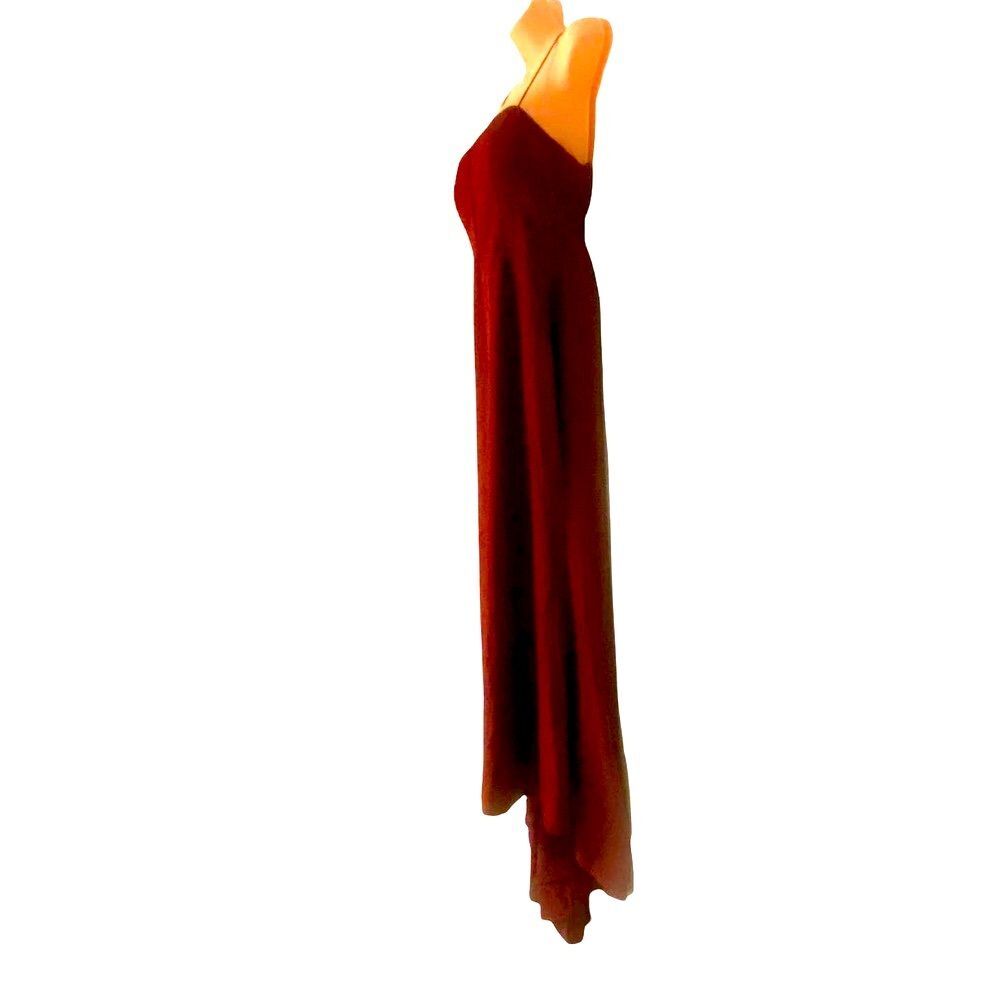 Jarlo Wine Red Maxi with Train High Low Formal Dress Fluted Noelle Evening Gown - Picture 6 of 12